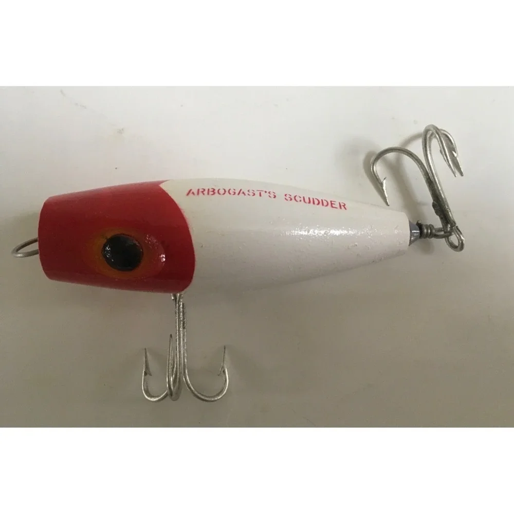 Rare Vintage Fred Arbogast 2400 Salt Water Scudder Popping Surface Wood Lure NEW